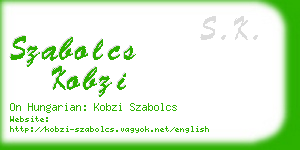 szabolcs kobzi business card